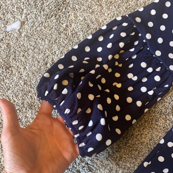 Navy Blue Polka Dot Dress - Picture 9 of 9